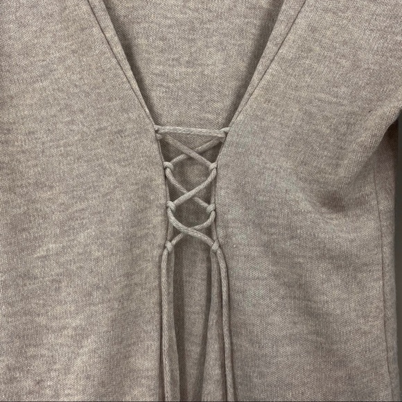 WAYF Ana Corset Sweatshirt Tan Cream Size Medium - Picture 9 of 13